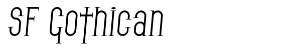 SF Gothican font preview